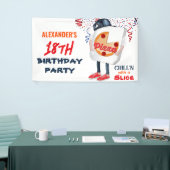 Grappige Pizza Feestje Spandoek (Beurs)