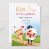 Grappige Pizza Liefde Kaart (Voorkant / Achterkant)