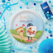 Grappige Pizza Liefde Papieren Bordje (Feest)