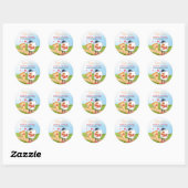 Grappige Pizza Liefde Ronde Sticker (Vel)