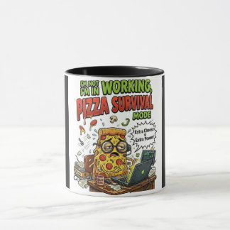 Grappige Pizza Overlevingsmodus Koffiemok | Pizzal Mok