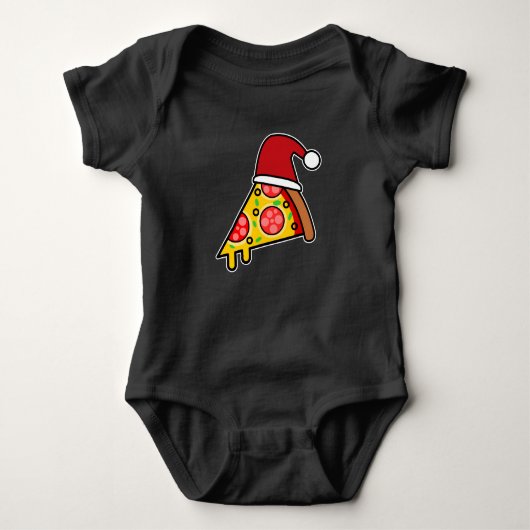 GRAPPIGE PIZZA SNIPPER KERSTMAN ROMPER (Voorkant)