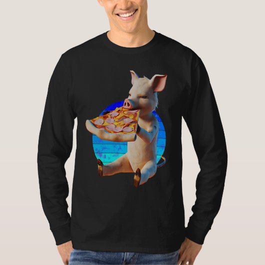 Grappige Pizza Varken T-shirt (Voorkant)
