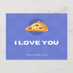Grappige pizzakaart met I Love You Briefkaart