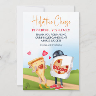 Grappige Pizzaliefde Bedankkaart