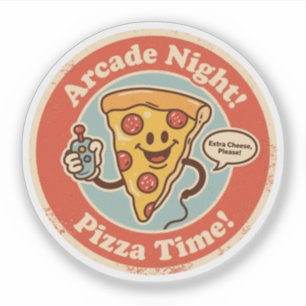 Grappige Pizzasnij Gamer "Extra kaas, alstublieft! Sticker
