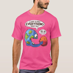 Grappige planeet en Mars bezetten Mars-astronomie T-shirt
