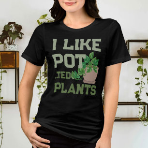 Grappige Plant liefhebber Ik hou van pottenbakken Tri-Blend Shirt