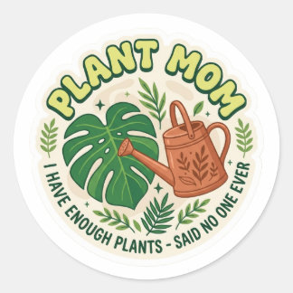 Grappige Plant Moeder Sticker - Monstera Blad Tuin
