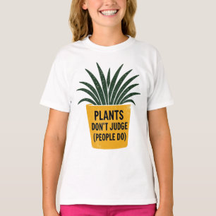 Grappige Planten Oordelen Niet Vintage Inkt Stempe T-shirt