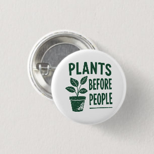 Grappige Planten Voor Mensen Vintage Inktstempel K Ronde Button 3,2 Cm