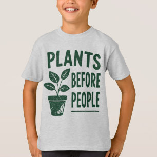 Grappige Planten Voor Mensen Vintage Inktstempel K T-shirt