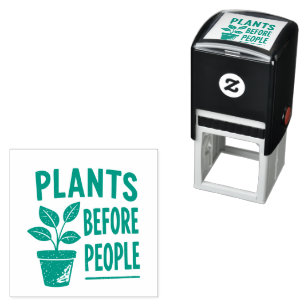 Grappige Planten Voor Mensen Vintage Inktstempel K Zelfinktende Stempel