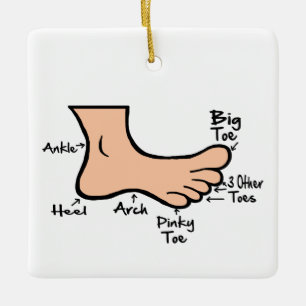 Grappige Podiatry Day Voetdiagram Ornament