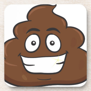 grappige poep emoji bier onderzetter