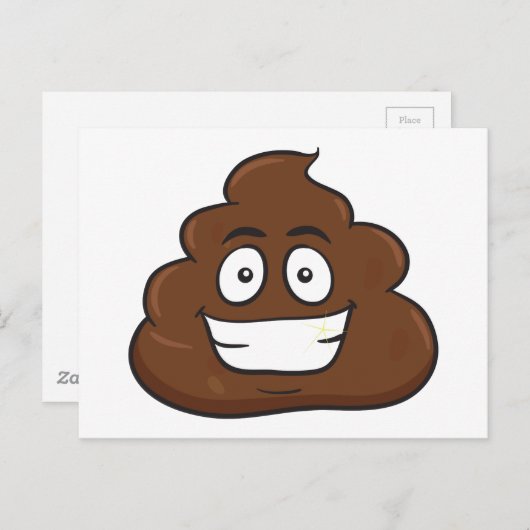 grappige poep emoji briefkaart (Voorkant / Achterkant)