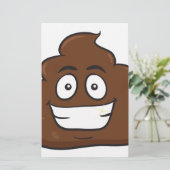 grappige poep emoji briefpapier (Staand voorkant)