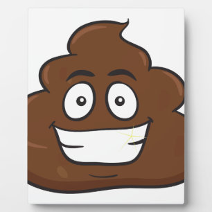 grappige poep emoji fotoplaat