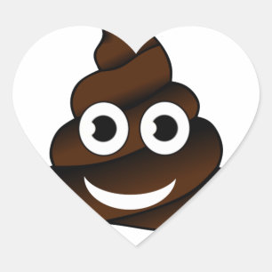 grappige poep emoji hart sticker