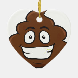 grappige poep emoji keramisch ornament