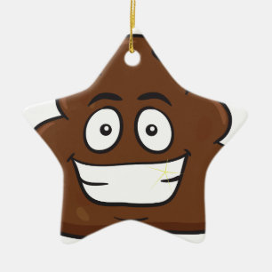 grappige poep emoji keramisch ornament