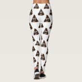 Grappige poep emoji leggings (Achterkant)