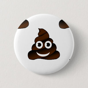 grappige poep emoji ronde button 5,7 cm
