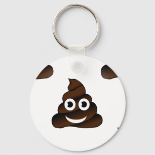 grappige poep emoji sleutelhanger