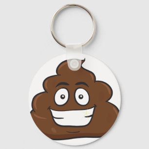 grappige poep emoji sleutelhanger