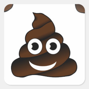 grappige poep emoji vierkante sticker
