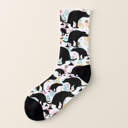 Grappige poepende hond passief hilarisch sokken (Links - buitenkant)