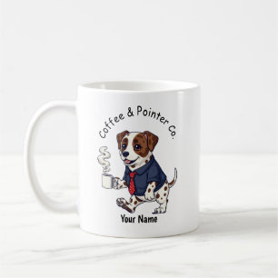 Grappige Pointer Hond Zakelijke Pak Koffie Koffiemok