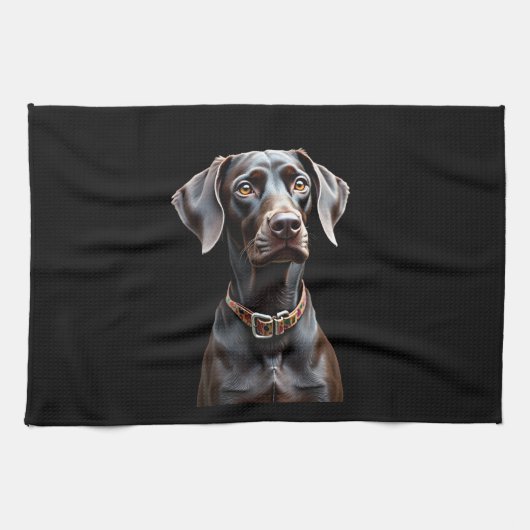 Grappige Pointer T-shirt Pointer Moeder Vader Hond Theedoek (Horizontaal)