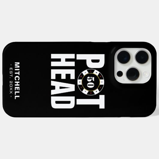 Grappige Poker Humor Pot Head Case-Mate iPhone Case (Achterkant (horizontaal))