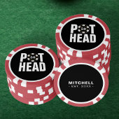 Grappige Poker Humor Pot Head Chips