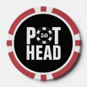 Grappige Poker Humor Pot Head Chips (Voorkant)