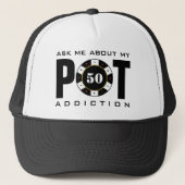 Grappige Poker Humor Pot Verslaving Trucker Pet (Voorkant)
