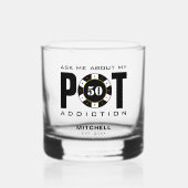 Grappige Poker Humor Pot Verslaving Whisky Glas (Voorkant)