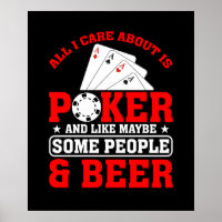 Grappige poker mensen bier woord kunst