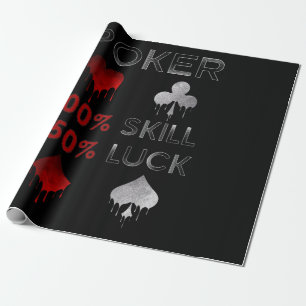 Grappige Poker Poker 100% vaardigheid en 50% gel Cadeaupapier