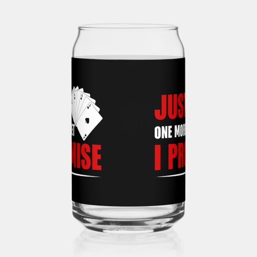 Grappige poker weddenschap woordkunst gokken Casin Blikvorm Glas (Rechts)