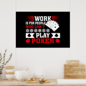 Grappige poker werk woord kunst spel kamer Casino Poster (Keuken)