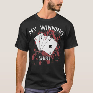 Grappige Poker Winnende Casino shirt Gamer tee