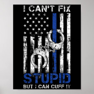 Grappige politieagent cadeau wetshandhaving politi poster