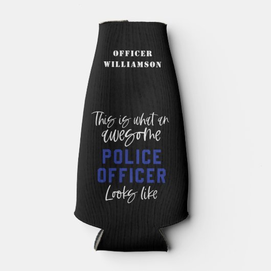 Grappige politieagent Geweldige politieagent Flesjeskoeler (Voorkant)