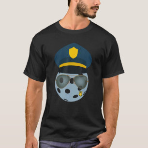 Grappige politieagent Pickleball lover speler coac T-shirt