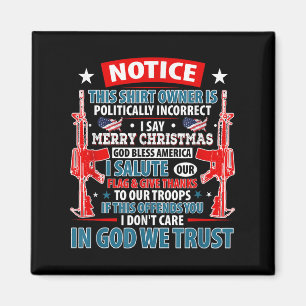 Grappige politiek incorrecte Humor kerstcadeaus Magneet