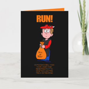 Grappige Politieke anti-Democraten Halloween Kaart