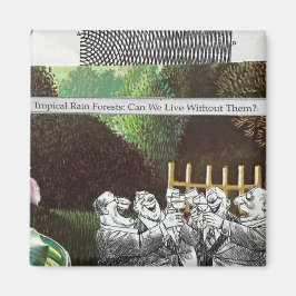 Grappige politieke grap bos klimaatverandering sat magneet