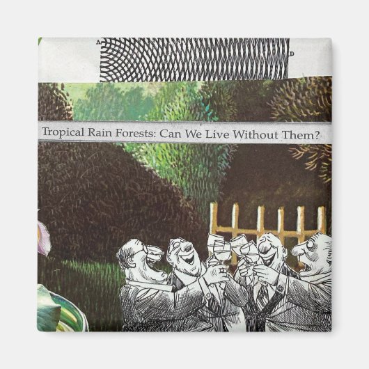 Grappige politieke grap bos klimaatverandering sat magneet (Voorkant)